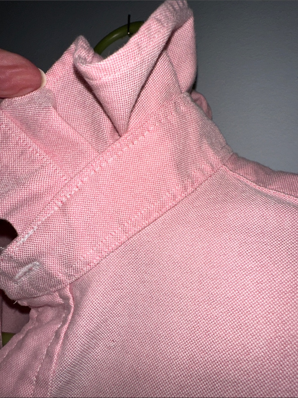 Ralph Lauren Light Pink Oxford Ruffled collar Shirt - Picture 4 of 5